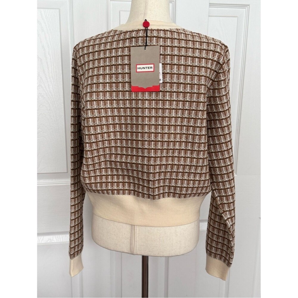 Hunter French Ribbed-Hem Button-Front Sweater - Picture 12 of 13